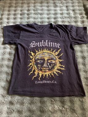 Black Graphic T‑Shirt with Sublime Logo